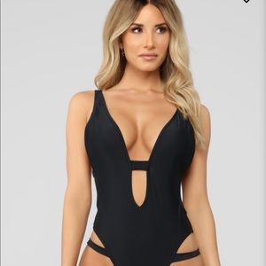 Fashion Nova Black One Piece Swimsuit